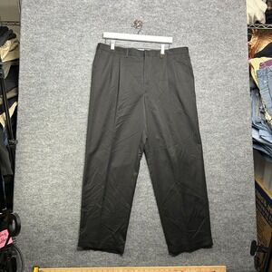 Farah Slacks Dress Pants Men's Black Pleated Cuffed Classic Career - 39x29.5